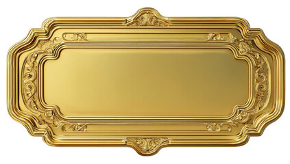 Ornate, golden frame with scroll details