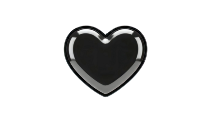 Glossy Black Heart Shape Tray