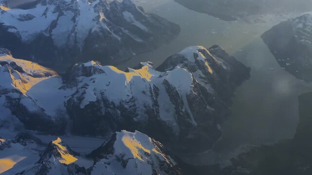 Greenland Ice Caps Fjord North Pole Polar passenger window seat Denmark Canada Iceland Europe aerial view Autumn morning afternoon sunset sunrise Dreamliner Boeing 787 airplane great circle navigation
