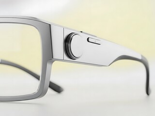 Augmented reality smart glasses on a white background, mockup for an augmented reality app, image for a wearable technology blog