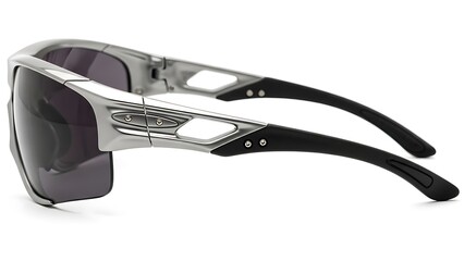 Close-up of smart glasses with dark lenses, mockup for advertising new mixed reality glasses, minimalist grayscale product photography