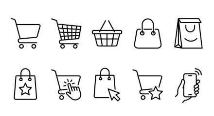 Set of 10 ecommerce icons vector