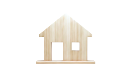 Minimalist Wooden House Icon