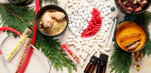 complementary medicine. Herbs used for alternative medicine