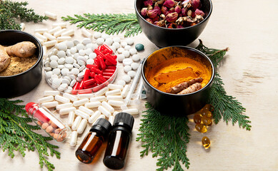 complementary medicine. Herbs used for alternative medicine