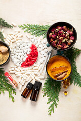 complementary medicine. Herbs used for alternative medicine