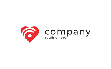 Simple and modern C love logo design template elements