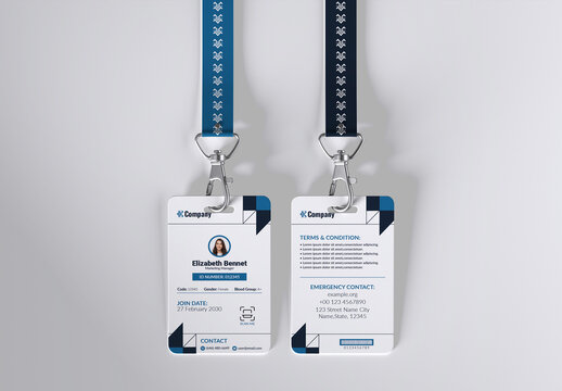 Corporate ID Card Template Design Layout