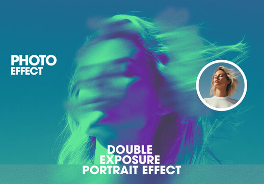 Abstract Motion Blur Double Exposure Portrait Effect