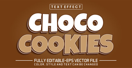 Choco cookies font Text effect editable