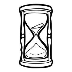 classic hourglass vector illustration for time management concept