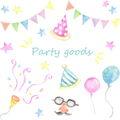 パーティーグッズのイラストセット　ベクター