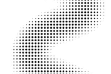Wavy gradient halftone dots pattern texture background
