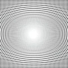 Wavy gradient halftone dots pattern texture background
