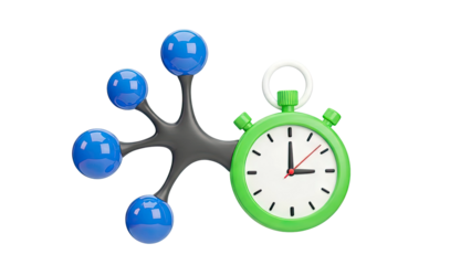 Molecular structure with a stopwatch