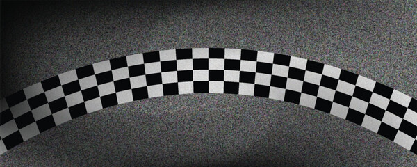 Obraz premium Finish line racing background top view, Textured asphalt with finishing line.