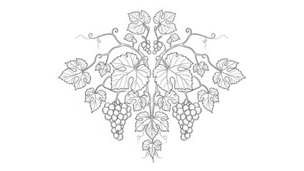 Naklejka premium Elegant Grapevine Design Element