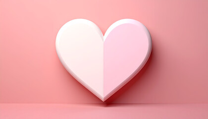 シンプルなハートの背景, AI生成画像