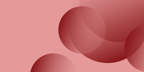 Abstract Red color circles background with overlap layer.