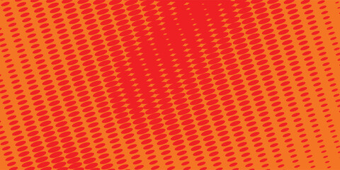 Dots halftone orange color pattern gradient texture with technology digital background. Dots pop art comics vector eps10