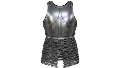 Plate Armor with Chainmail Skirt