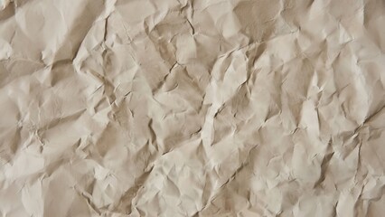Textured crumpled brown paper background with deep shadows and highlights