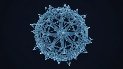 Abstract Geometric Sphere Wireframe Structure