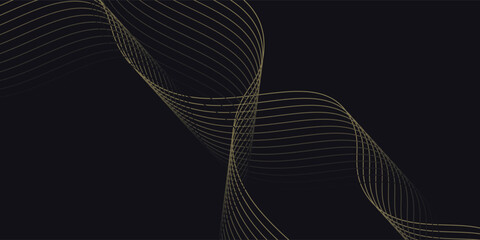 Abstract background with gradient wavy lines. Glowing vibrant flowing color line waves VECTOR