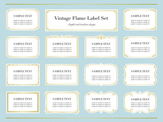 Set of luxury vintage frames, collection of retro labels, badges and banners vector decorative elements