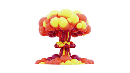 Stylized Mushroom Cloud Explosion