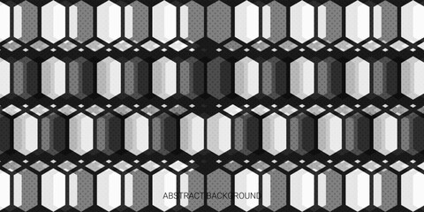 abstract blurry hexagon background design black white grey colors
