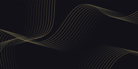 Abstract background with gradient wavy lines. Glowing vibrant flowing color line waves VECTOR