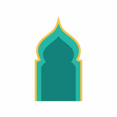 Islamic Architectural Dome Icon Design Element.