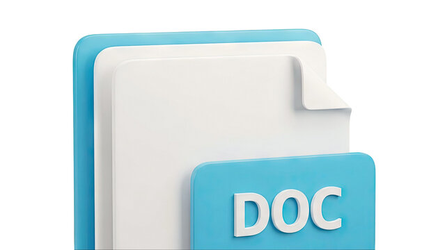 3D DOC File Icon