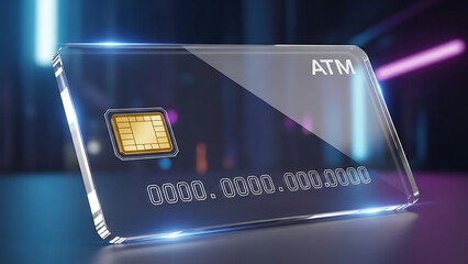 Sleek Digital Payment Card with EMV Chip for Secure Transactions and Modern Financial Processing