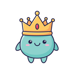 Royal Character Design - Crowned Cartoon Blob