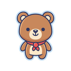 Obraz premium Cute Cartoon Teddy Bear Illustration