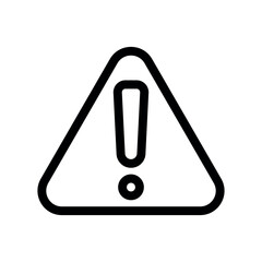 Black Line Triangle with Exclamation Mark Inside
