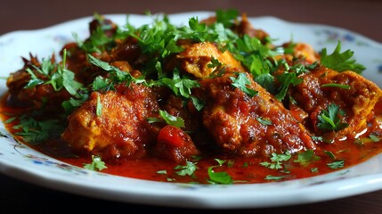 Gourmet cooked beef stew with rice and fresh vegetables served as a delicious healthy meat dish for a gourmet dinner plate meal