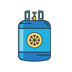 gas cylinder containing freon vector illustration element design
