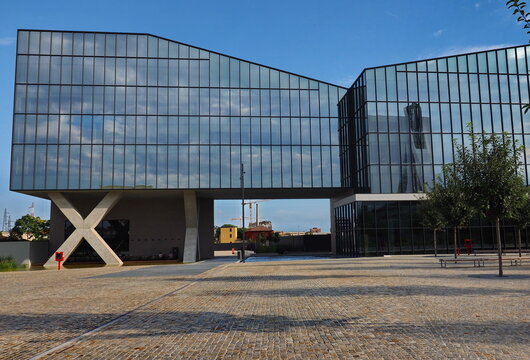 New modern building in Olivetti square, Milan, Lombardy, Italy