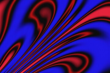 Abstract Futuristic Neon Light Pattern with Glowing Blue and Red Flowing Curves