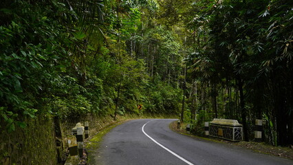 Fototapeta premium Quiet Empty Street in Indonesia