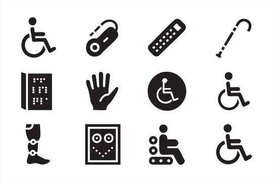 Disability support interface symbols for wheelchair and mobility platforms
