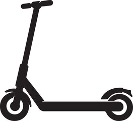 Electric Scooter Silhouette Icon Modern Mobility Vehicle