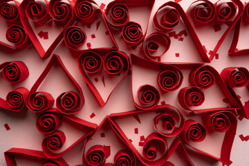 Paper Heart Close Up Texture Background