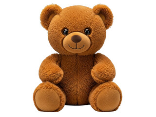 Obraz premium Cute brown teddy bear isolated on transparent background