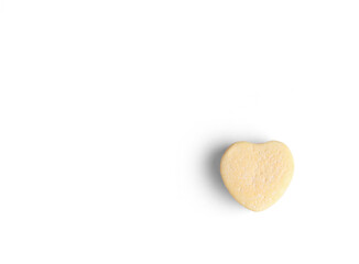 Yellow Candy Heart Isolated on Transparent Background
