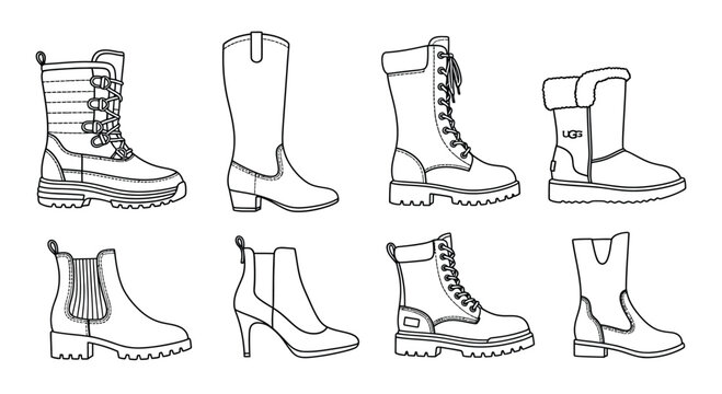 Collection of various boot styles
