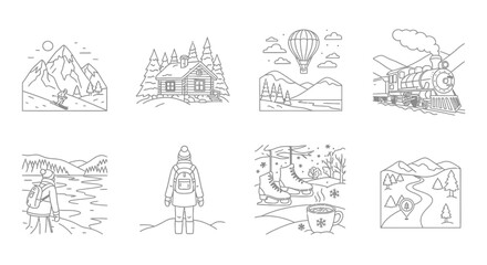Adventure and exploration themed illustrations © Alex